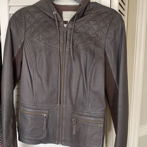 Hinge leather jacket